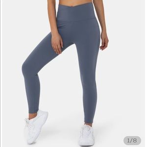 In My Feels High Waisted Crossover Plain Full Length Leggings